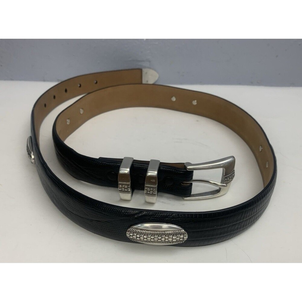 Dress Belt Men Size 38 Genuine Italian calfskin Leather Belt with Buckle Black